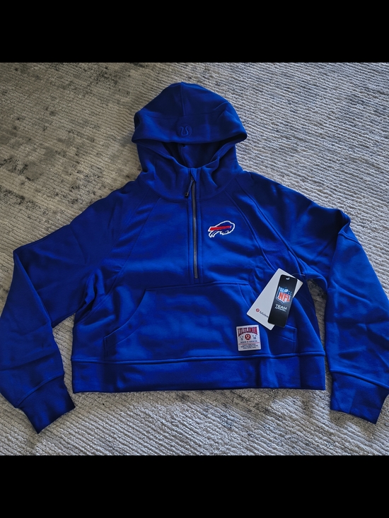 lululemon athletica Tops - lululemon athletica Blue Buffalo NFL Cropped Half-Zip Hoodie